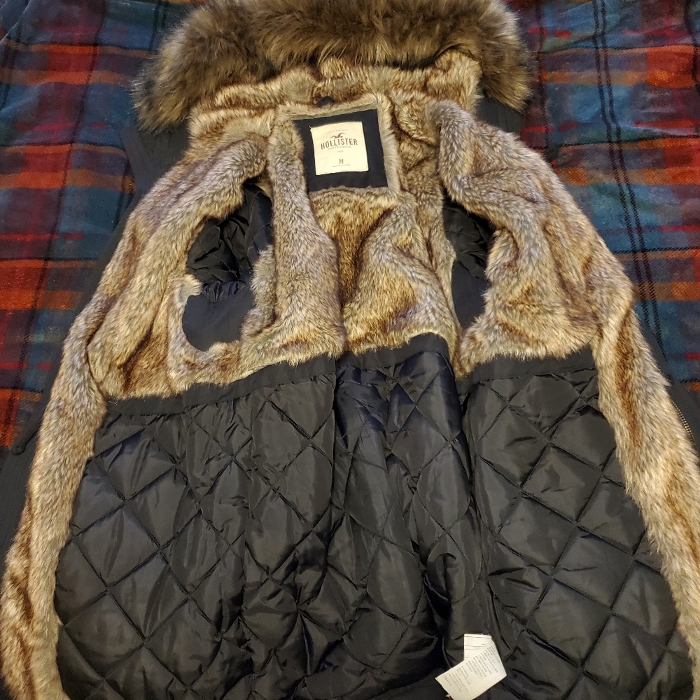 Hollister Faux Lined Parka Coat